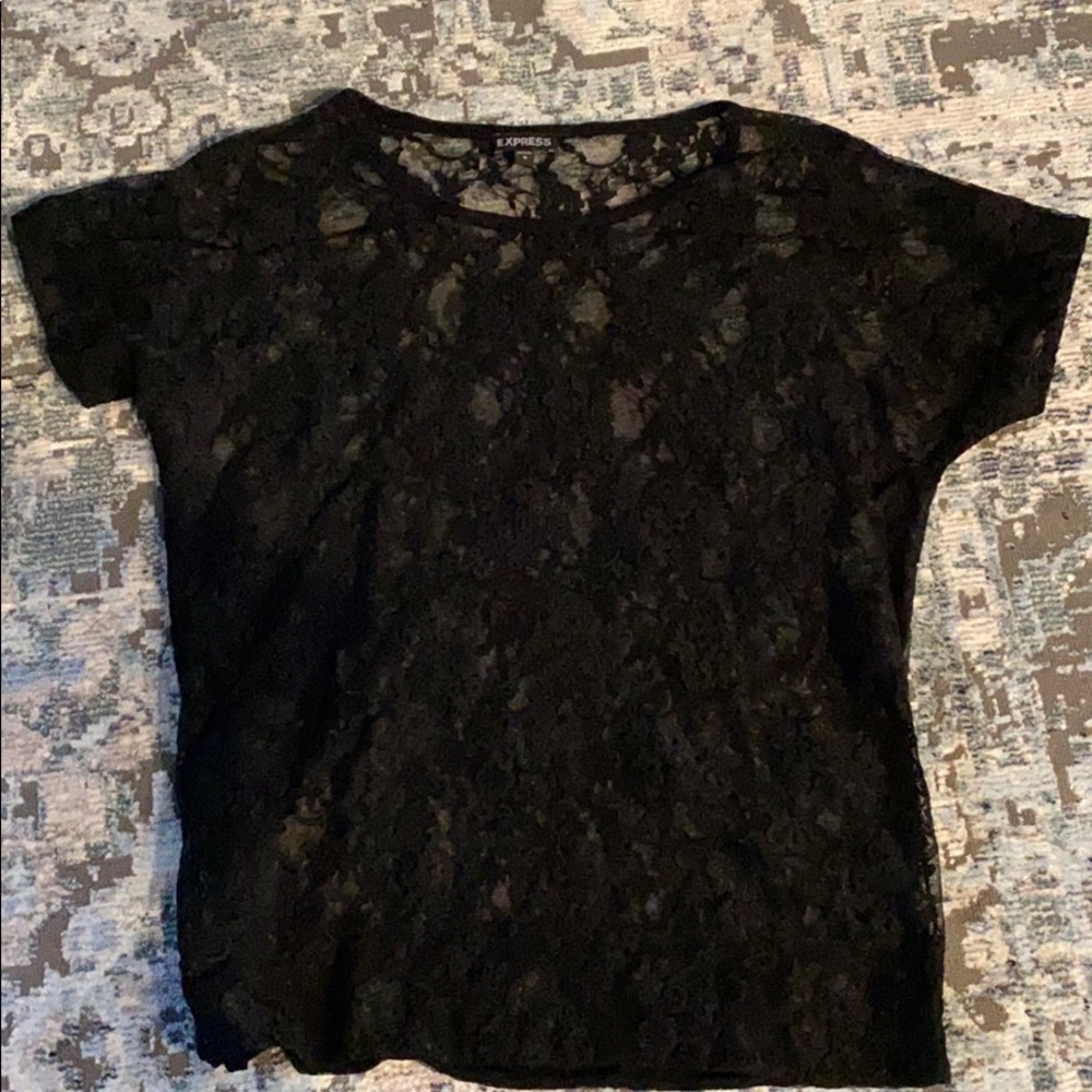 Short sleeve lace top